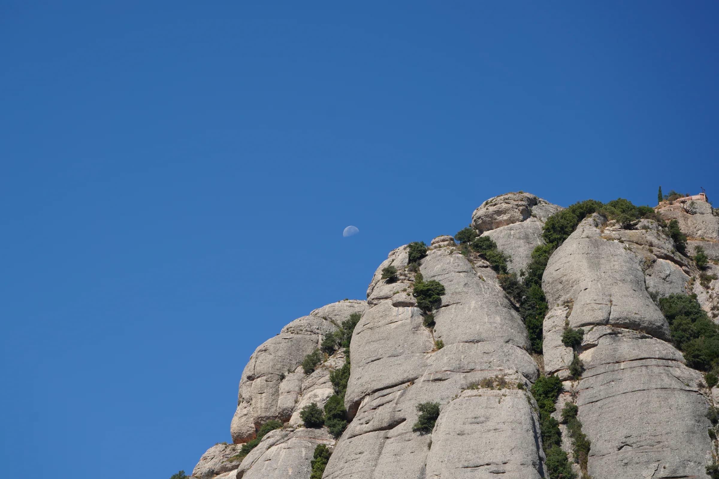 The huge rounded rock formations at Montserrat
